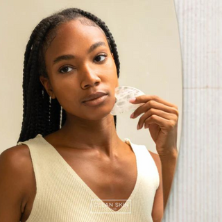 Clean Skin Club White Quartz Gua Sha Sculpting Stone
